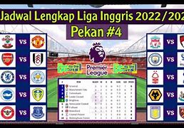 Jadwal Bola Liga Inggris Kemarin